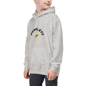 Kids Hoodie - Kids Cancer Awareness & Support -Fearless Yellow Cancer Bee Logo