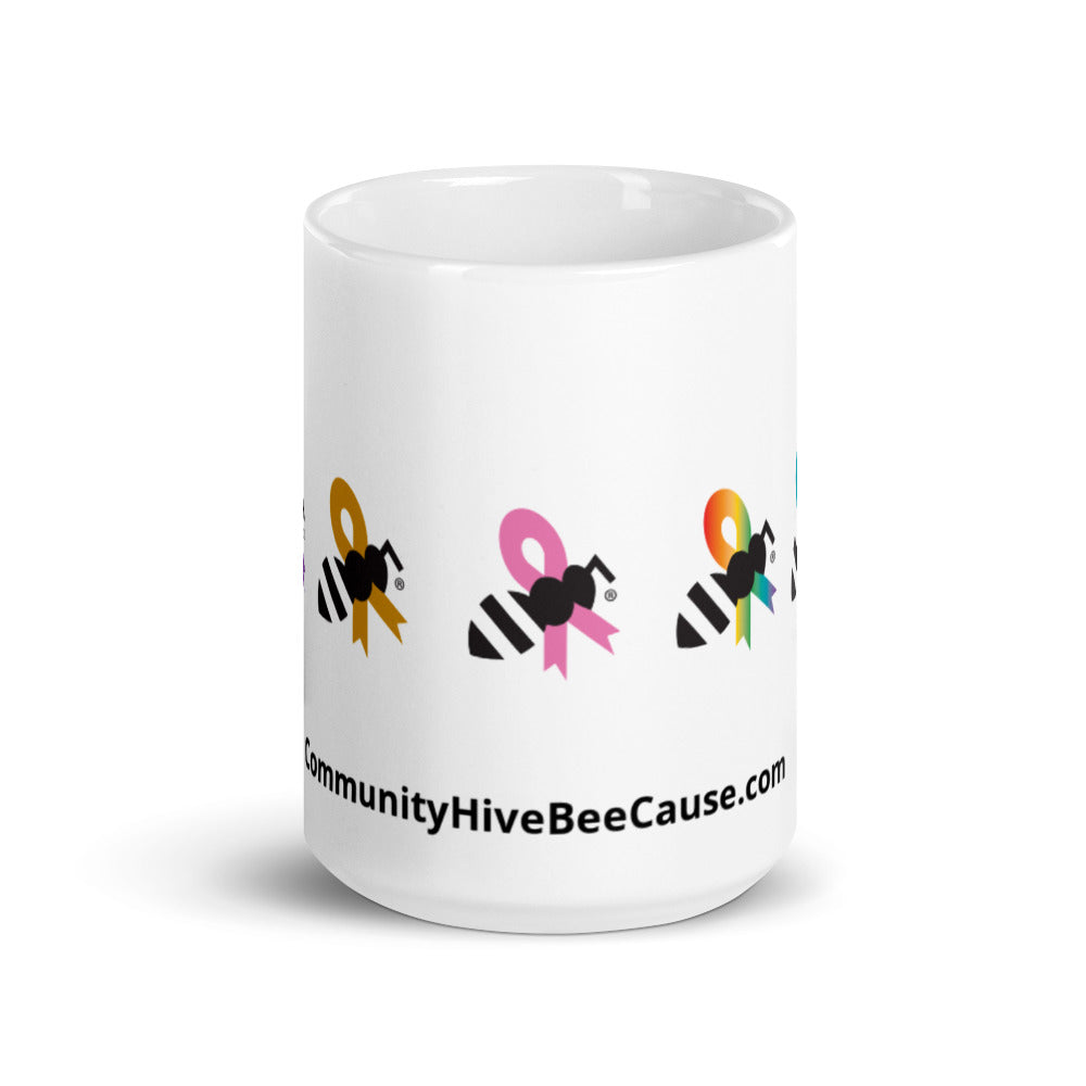 Mug Cancer Awareness Bee Logo